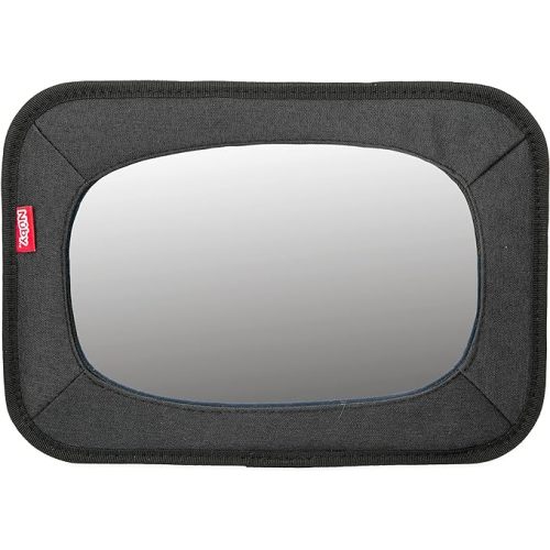 Nuby Shatterproof Rear Facing Backseat Baby Mirror, Black