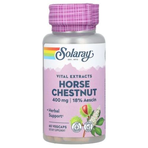 Solaray Vital Extracts, Horse Chestnut, 400 mg, 60 VegCaps