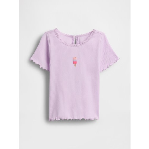 Baby & Toddler Embroidered Ice Cream Rib T-Shirt