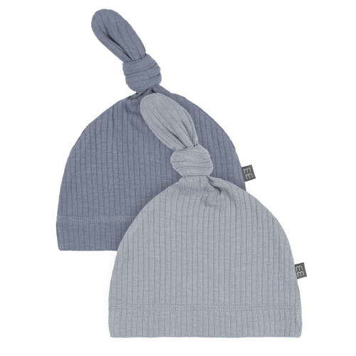 Modern Moments by Gerber Baby Boy Knotted Caps, 2-Pack, Sizes Newborn - 0/6 Months
