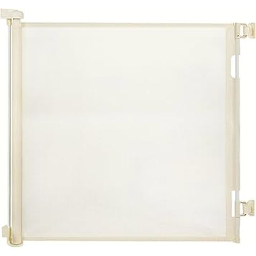 dearlomum Retractable Baby Gate,Mesh Baby Gate or Mesh Dog Gate,41" Tall,Extends up to 79" Wide,Child Safety Gate for Doorways, Stairs, Hallways, Indoor/Outdoor(Beige,41"x79")