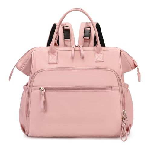 LORADI Convertible Diaper Bag Tote, Wide Open Top 14 Pockets Stylish Baby Diaper Bag with Stroller Buckle, Water-resistant