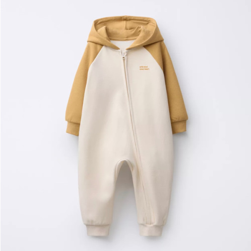 COLOR BLOCK LONG JUMPSUIT - Ocher | ZARA United States