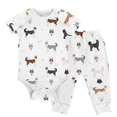 vvfelixl Baby Bodysuits Pants Sets Gnome Mushroom Short Sleeve Baby Clothes for Boys Girls 3M