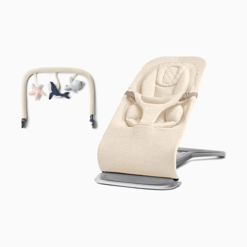 Ergobaby Evolve Bouncer & Toy Bar Bundle - Cream