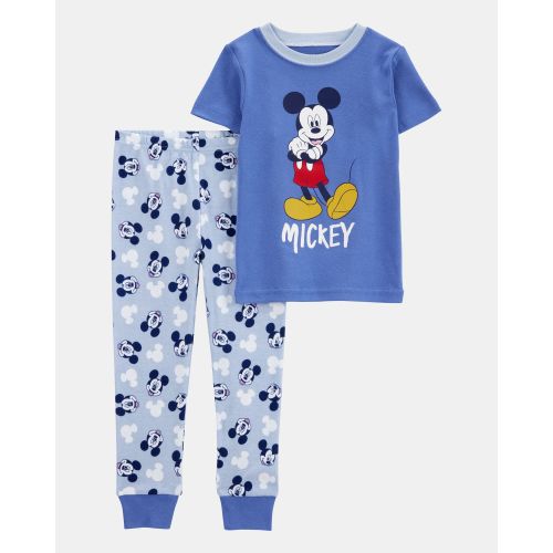 Toddler Disney© Mickey Mouse Snug-Fit Cotton 2-Piece Pajamas - Blue | Carter's