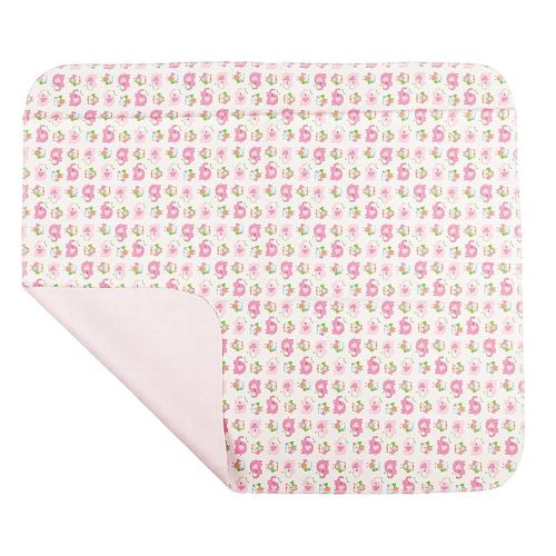 ReUseLife Large Waterproof Cotton Flannel Diaper Changing Mat Pad,31.5 X 26.5 Inch (Pink Elephants)