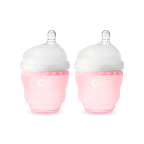 4oz & 8oz BPA-free silicone baby bottles for Newborns, infants and babies