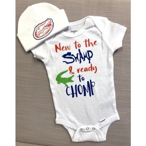 University of Florida Gator Baby Boy Bodysuit and Hat Set - Etsy