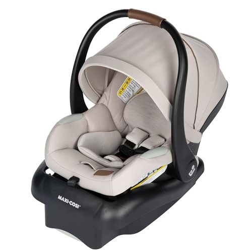 Maxi-Cosi Mico Luxe Infant Car Seat with Base, Rear Facing Car Seat for Babies, Baby Carseat 4-30 lbs, Baby Car Seats, Infant Car Seats, New Hope Tan