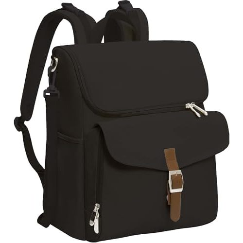 Diaper Bag Backpack, 15 Pockets Baby Bag, Girl Boy Travel Tote Bag with Insulated Pocket, Cute Diaper Bag Stroller Straps, Baby Shower & Registry Gift for Mom Dad Black