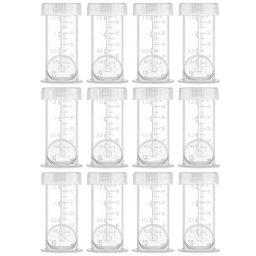 Maymom Colostrum & Storage Bottles Leak Proof Lids, Breastmilk Freezer or Refrigerator Storage, Made Without BPA; 12pc/pk