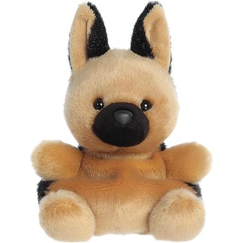 Aurora® Adorable Palm Pals™ Hans German Shepherd™ Stuffed Animal - Fun Collectible Plush for Kids and Adult Collectors - Perfect for Decorating Rooms and Birthday Gifts - Brown 5.5 Inches