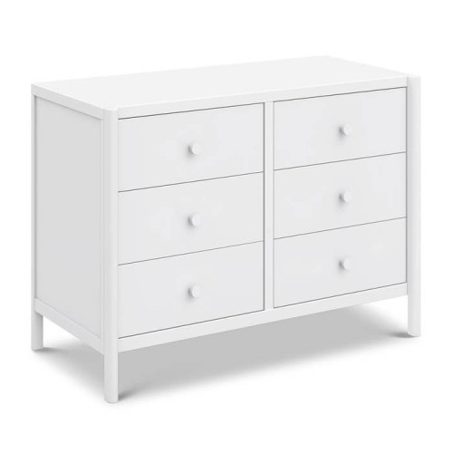 Birdie 6 Drawer Dresser in White Colour
