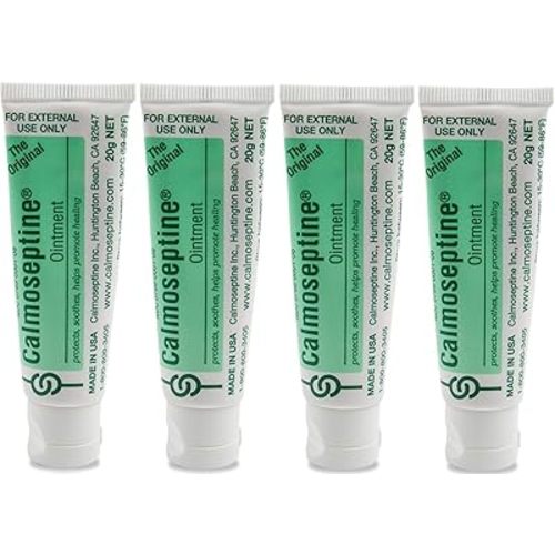 Calmoseptine Ointment Tube 20 Gram Travel Size (Pack of 4)
