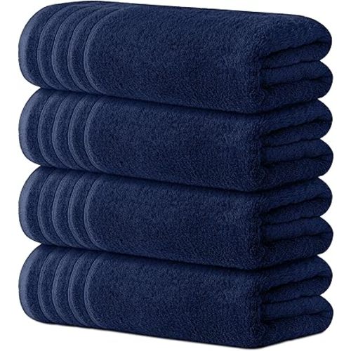 Avalon Towels Bath Towels Set of 4, Size 30 x 60 Inches, Highly Soft and Absorbent, Quick Drying, Lightweight, Perfect for Daily Use