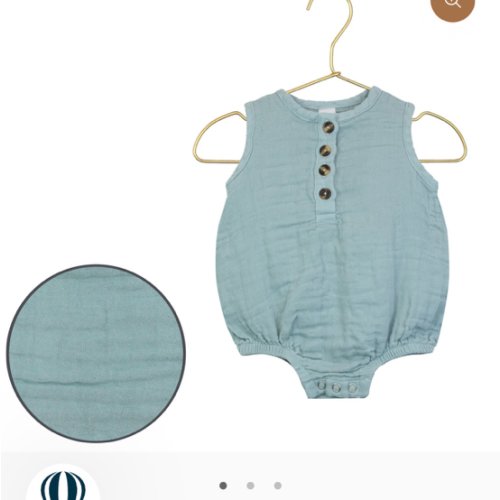 Cloud Muslin™ Bubble Romper - Steel