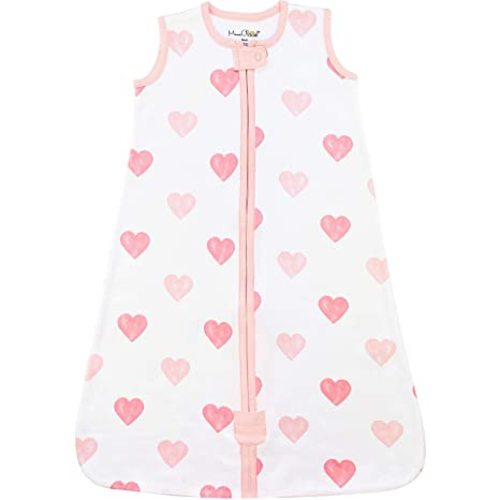 Baby Sleep Sack 1.0 TOG, Organic Cotton Baby Wearable Blanket with Two-Way Zipper, Swaddle Transition Baby Sleeping Bag, All-Season Sleep Sack for Newborn Infant Toddler Boy Girl, 0-6 Months, 1-Pack