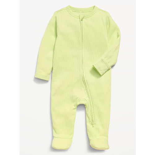 Ribbed 2-Way-Zip Sleep & Play Footed One-Piece for Baby