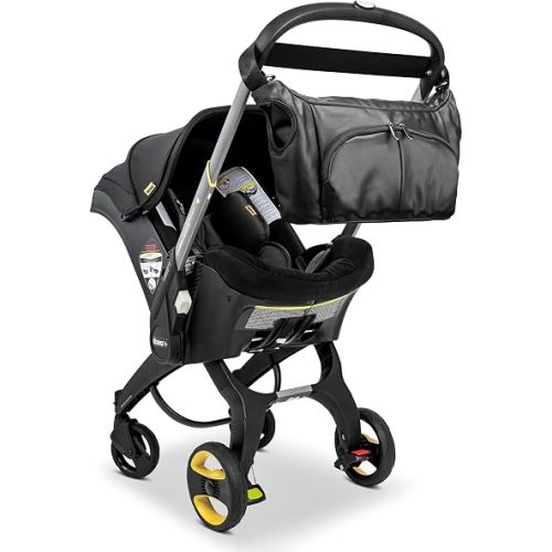Essentials Diaper Bag Compatible with The doona Carseat/Stroller, Black, ml, Faux leather
