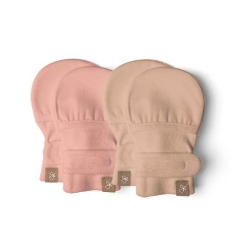 Goumi Stay On 2-Pack Baby Mitts - Nectar + Poppy 0-3M