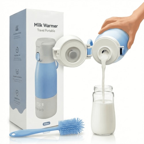 NOYAFA Portable Milk Warmer, 17oz Baby Bottle Warmer for Breast Milk & Water, Dual Heating Modes Fast Heating, Long Battery Life for Travel Outdoor