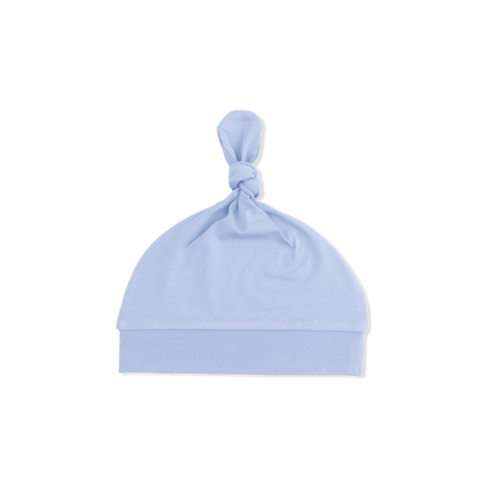 Solid Blue Fog - Knotted Hat