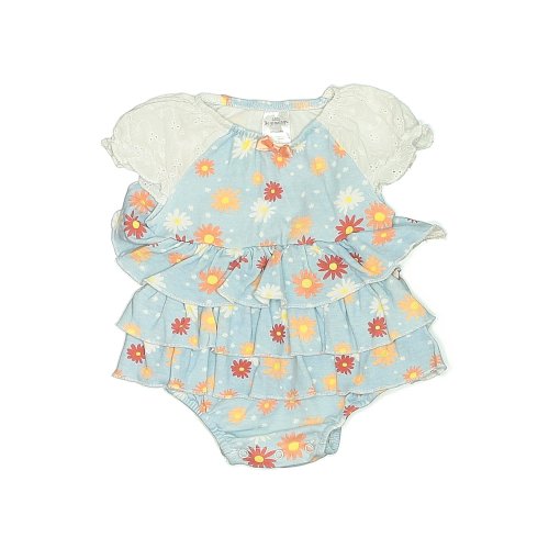 Little Beginnings 100% Cotton Blue Short Sleeve Outfit Size 6-9 mo