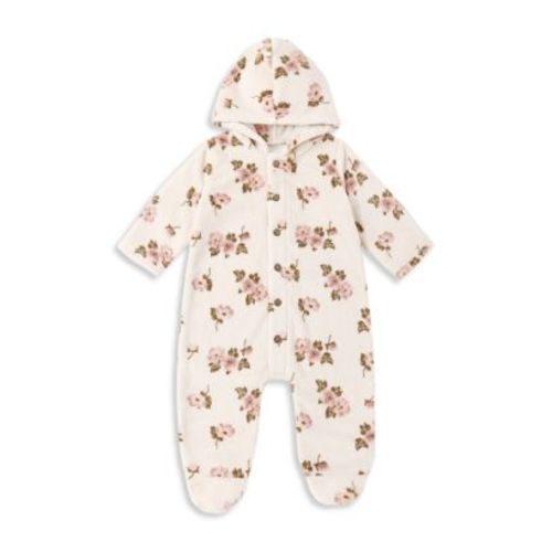 Girls' Printed Fleece Hooded Jumpsuit - Baby