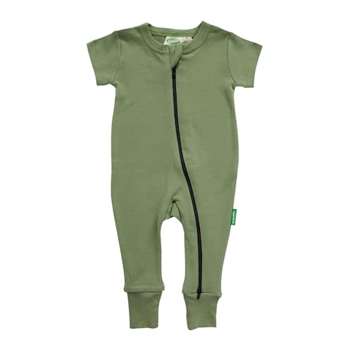 PARADE Organic Essentials '2-Way' Zip Romper - Short Sleeve