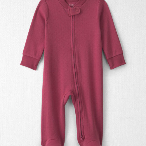 Baby Girl Organic Cotton Pointelle Sleeper | Carter’s Oshkosh Canada