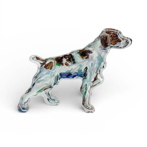 Brittany Spaniel Dog Acrylic Tabletop Art – Chelsea McShane Art