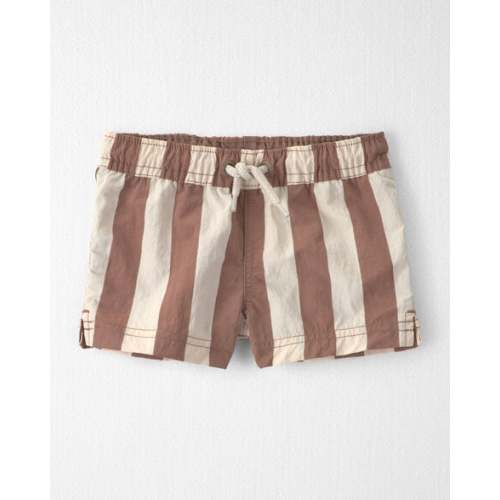Baby Boy Recycled Swim Trunks in Brown Stripes - Little Planet | Carter's