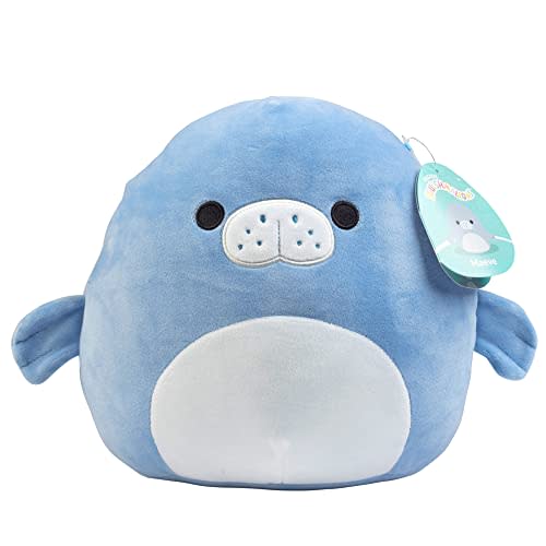 Squishmallows Original 8-Inch Maeve The Manatee - Official Jazwares Plush - Collectible Soft & Squishy Manatee Stuffed Animal Toy - Add to Your Squad - Gift for Kids, Girls & Boys