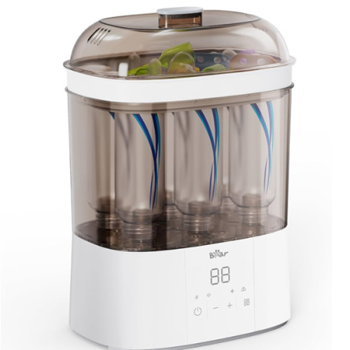 Bear Bottle Sterilizer and Dryer, 2 Layers Large Electric Steam Baby Bottle Sterilizer, Fast Bottle Sanitizer and Dryer for All Bottles & Accessories, Time-Saving Design