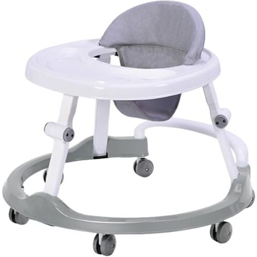 Foldable Baby Walker with Tray，Lightweight Activity Walker with Entertainer Tray, Compact Space-Saving Design for Infants 6-18 Months