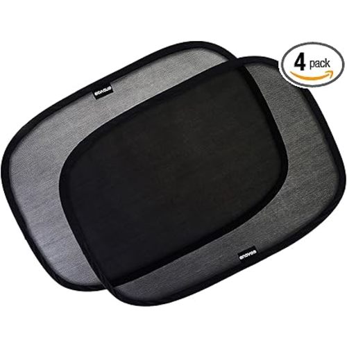 Enovoe Car Window Shades for Baby (4 Pack) - 21"x14" - Sun Shade Blocker, Cling - Glare Shield and UV Rays Protection for Your Child - Side Windows Screens for SUV- Mesh Window Shades for Car Baby
