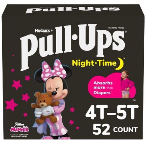 Pull-Ups Girls' Night-Time Potty Training Pants - 4T-5T - 52ct: Hypoallergenic, Paraben-Free, Sulfate-Free