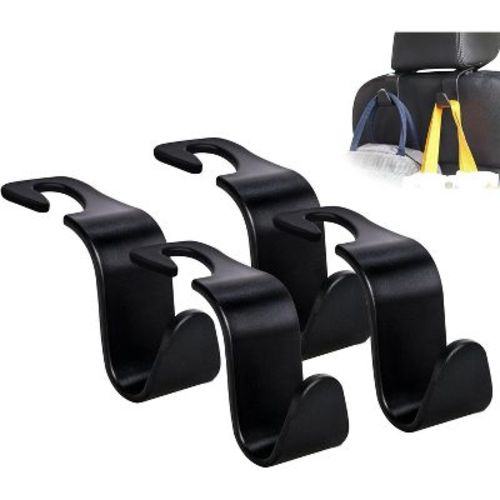 Maison Products Car Seat Headrest Hook 4 Pack Hanger Storage Organizer Universal for Handbag Purse Coat fit Universal Vehicle Car