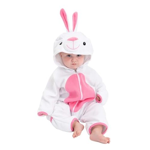 Cuddle Club Fleece Baby Bunting Bodysuit with Hood, Convertible Mittens & Booties, Car Seat Friendly, Soft & Warm, Easy Zip