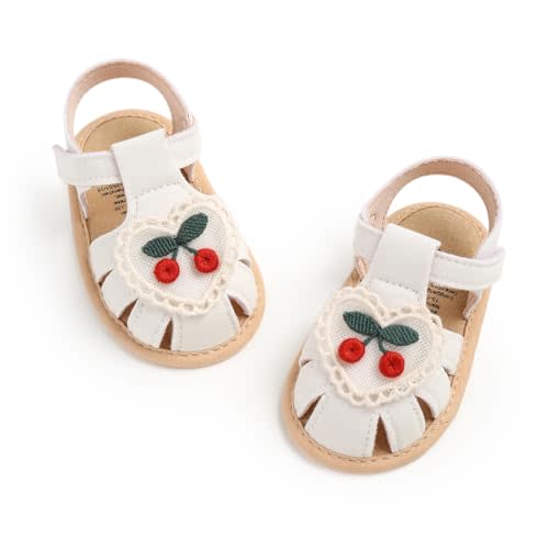Ohwawadi Baby Boys Girls Sandals Soft Sole Summer Infant Wedding Dress Flat Shoes Beach Sandal Newborn Crib Shoes First Walkers