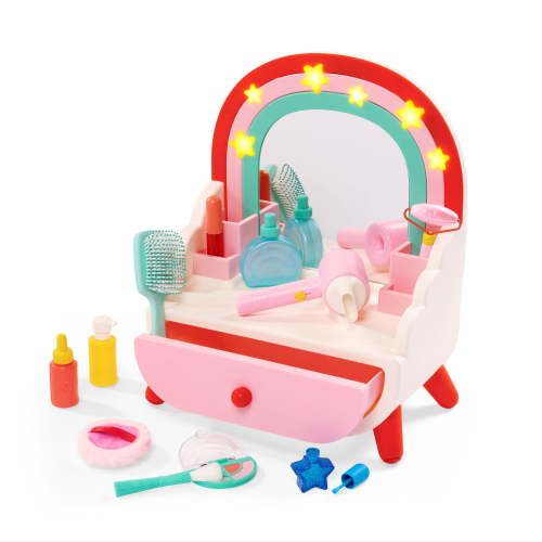 Battat Shine ‘n’ Smile Vanity Mirror & Plastic Accessories Playset for 3 Years +