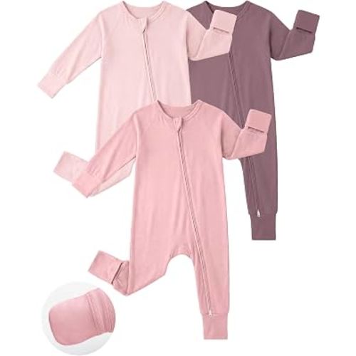 Yoofoss Viscose From Bamboo Baby Pajamas Footless & Footed baby Sleepers, 2-Way Zipper Soft Toddler Romper for Boys Girl