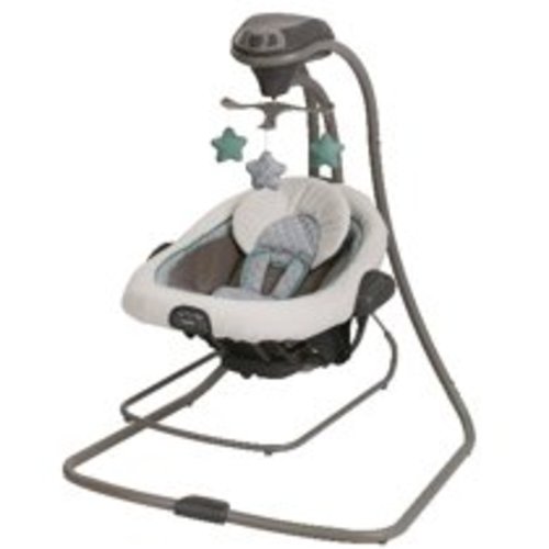 Graco Duet Connect LX Baby Swing and Bouncer, Manor/Gray/Green