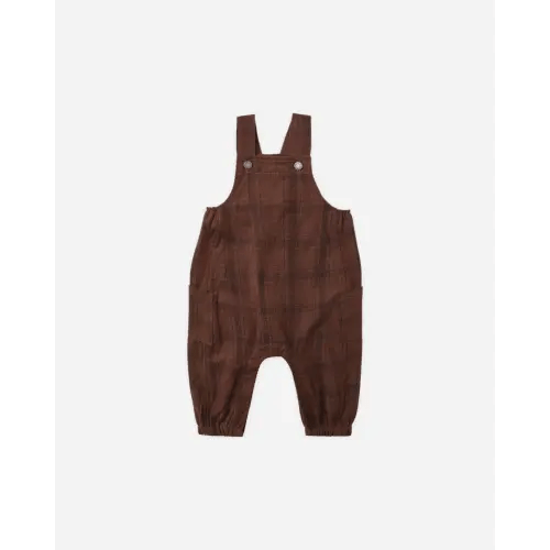 Cargo Baby Overall || Brown Plaid