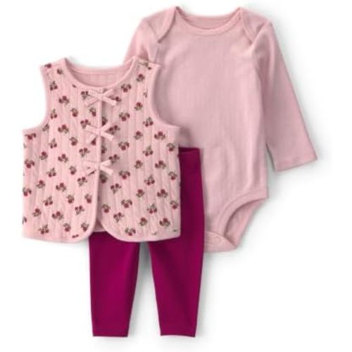 Carter's Baby Girls' 3-piece Bodysuit Pant Sets