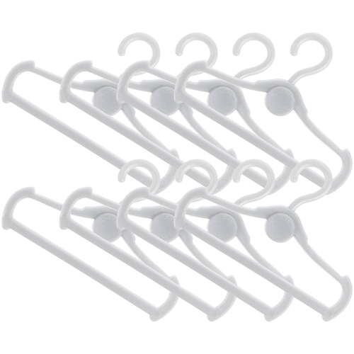 CIMAXIC 100Pcs Grey Plastic Hangers for Baby Closet and Nursery Use with Simple Design