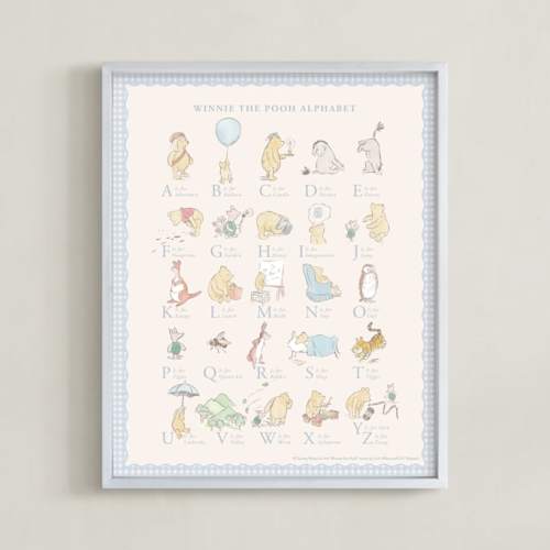 Disney Winnie The Pooh Alphabet Disney Open Edition Children's Art Print by Sabrin Deirani