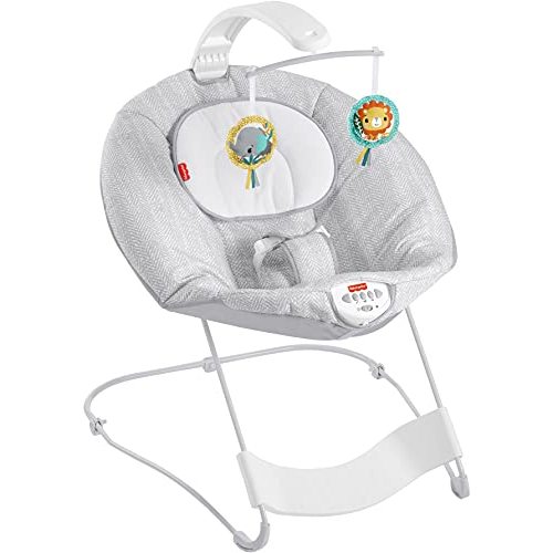 Fisher-Price Baby See & Soothe Deluxe Bouncer - Hearthstone, soothing baby seat for infants and newborns (Amazon Exclusive)