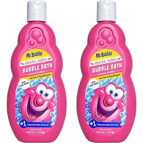 Mr. Bubble Original Bubble Bath - Great for Your Baby, Kids, and Adults - Hypoallergenic, Tear Free Bubble Bath Solution (2 Bottles, 16 fl oz Each)
